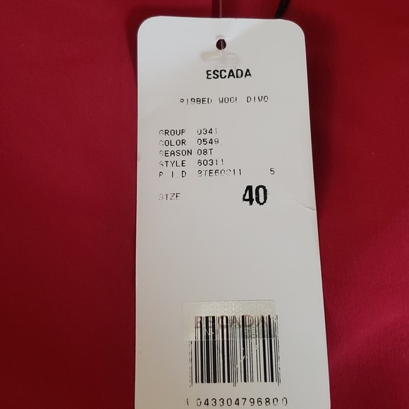 NWT Escada Wool Ribbed Blazer - Picture 6 of 7